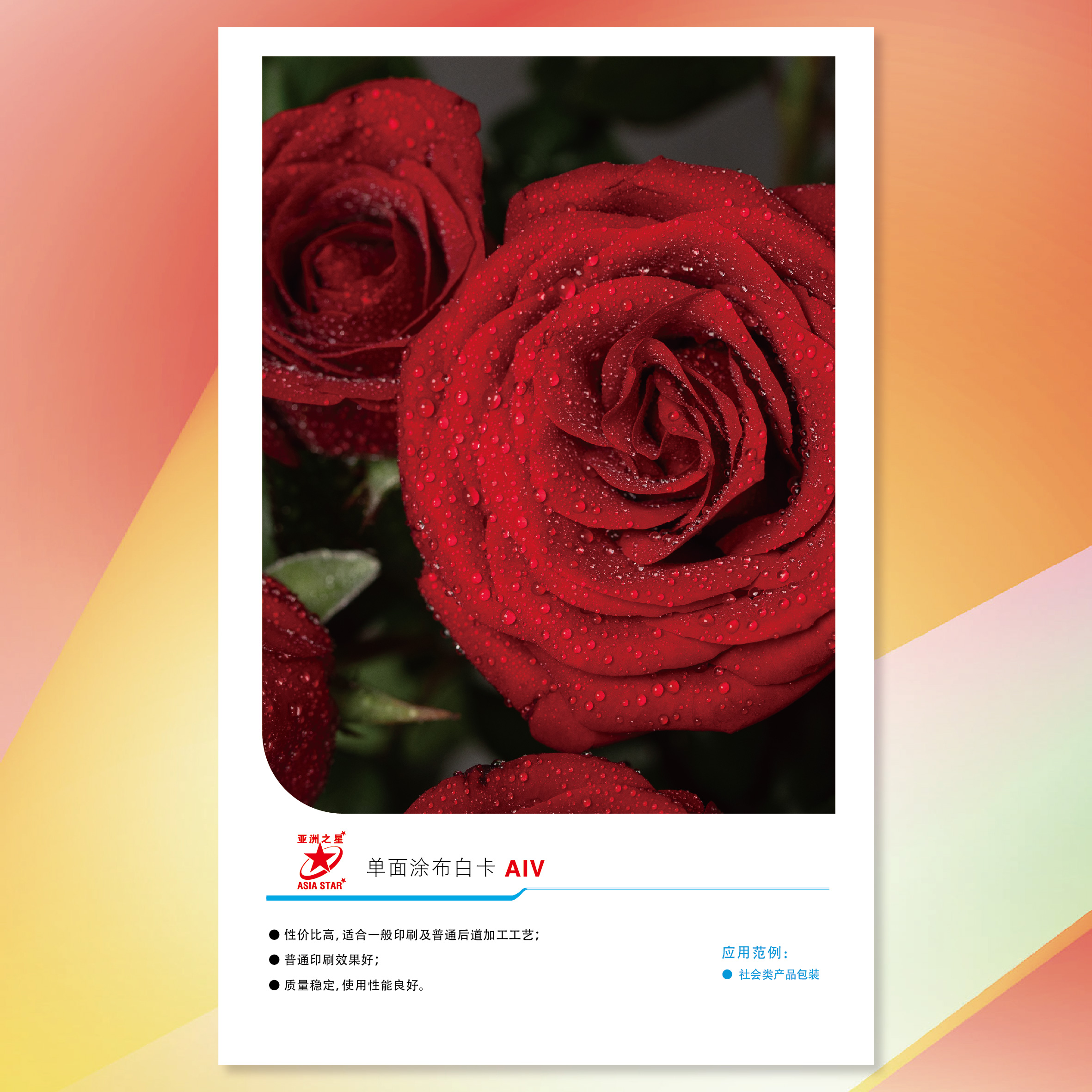 亚洲之星单面涂布白卡